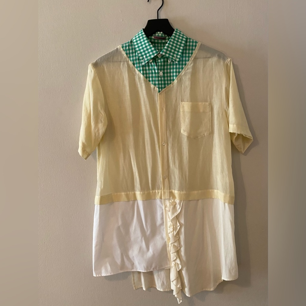 panelled shirt top